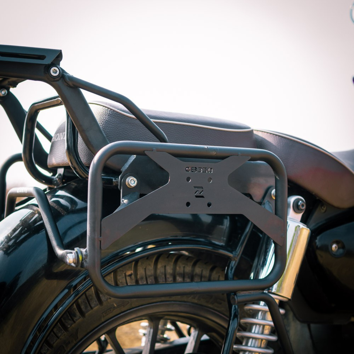 Zana Honda CB 350 (2025) Saddle Stay With Jerry Can Mount - Black - ZI-8682 - Zana