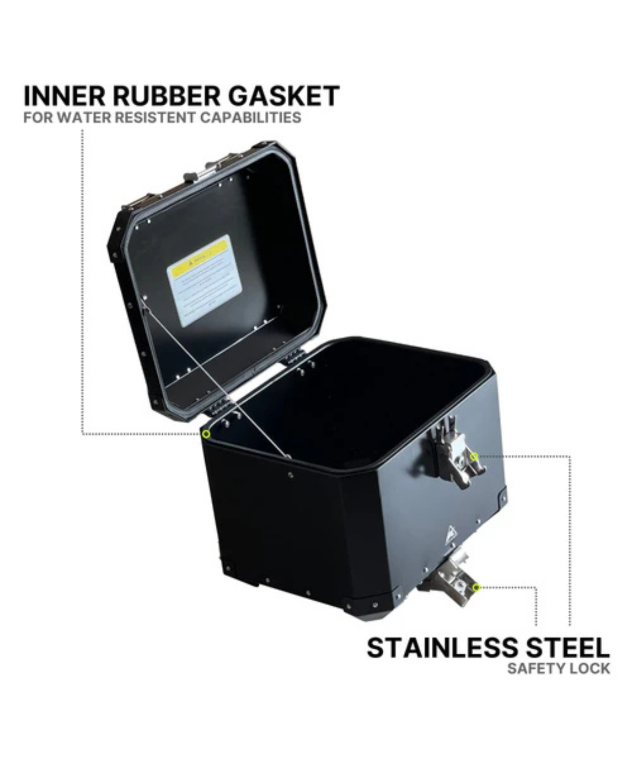 Auto Engina Aluminium Top Box 42L for Royal Enfield Himalayan 411 - Black