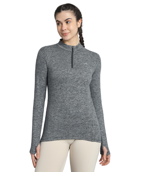 Reccy Women’s Nomadic Full Sleeves T Shirt - Charcoal Gray