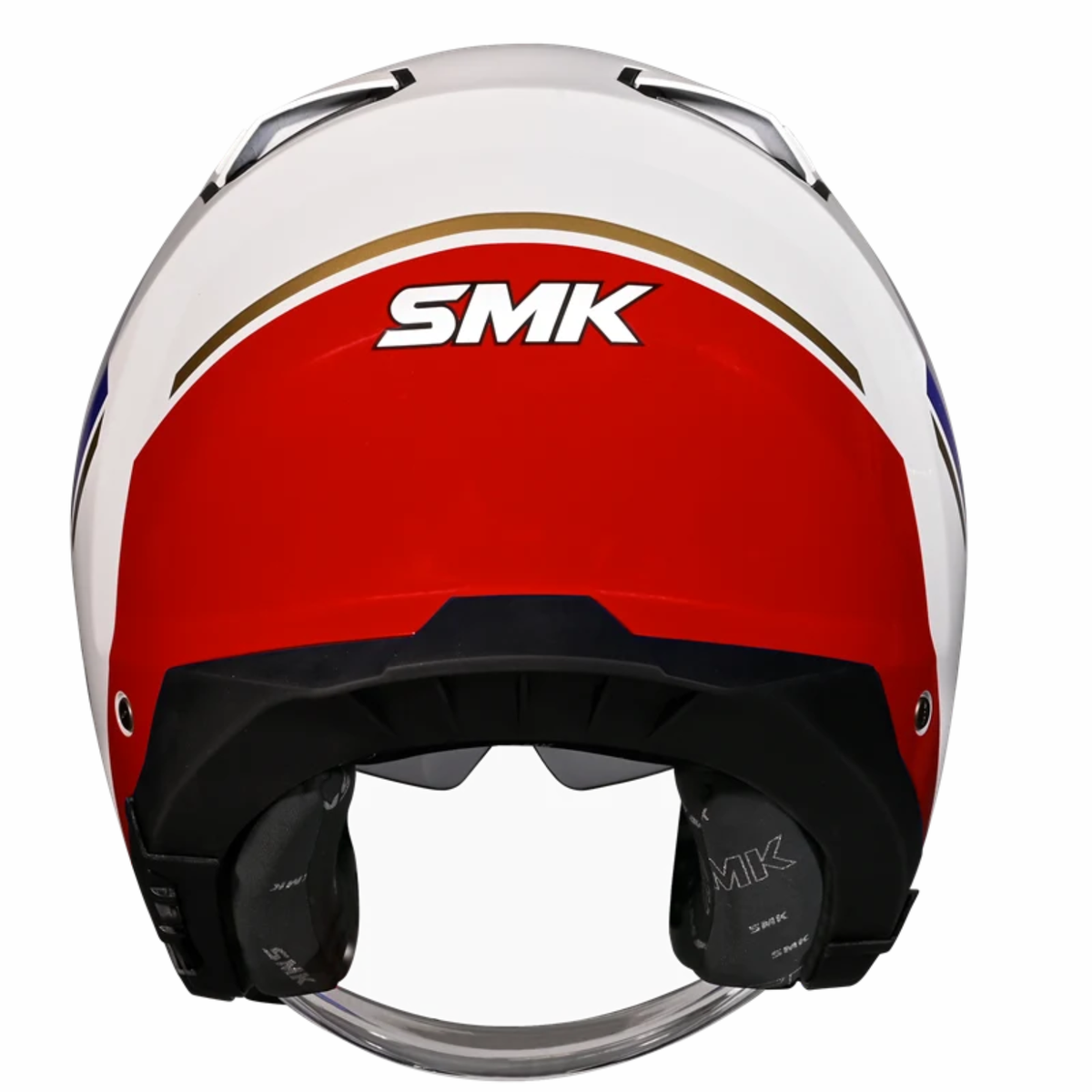 SMK GTJ Rover GRPS GL513 Half Face Helmet - Gloss Red Blue White - SMK
