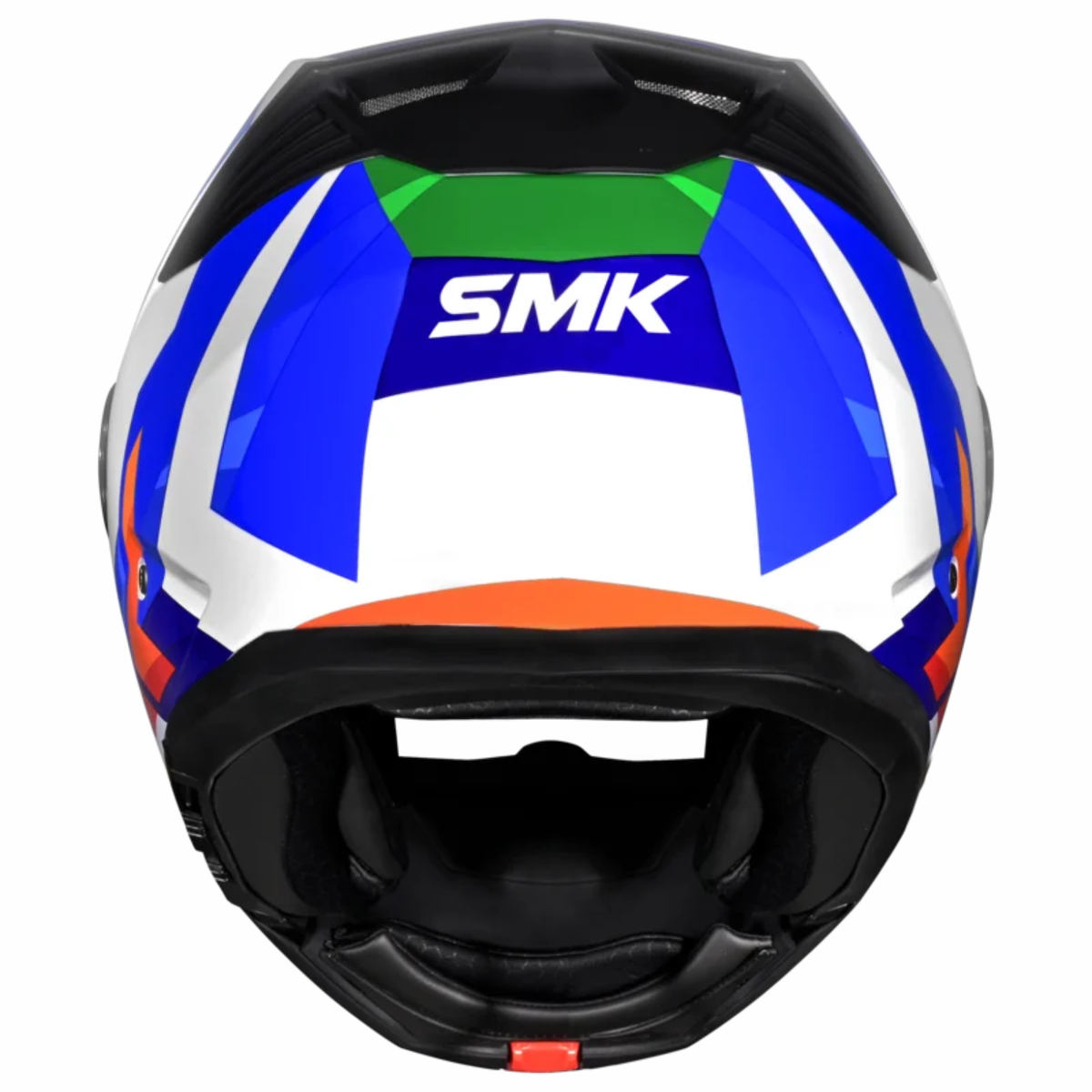 SMK Gullwing Charger GL158 Flip Up Helmet - Gloss Black White Blue - SMK