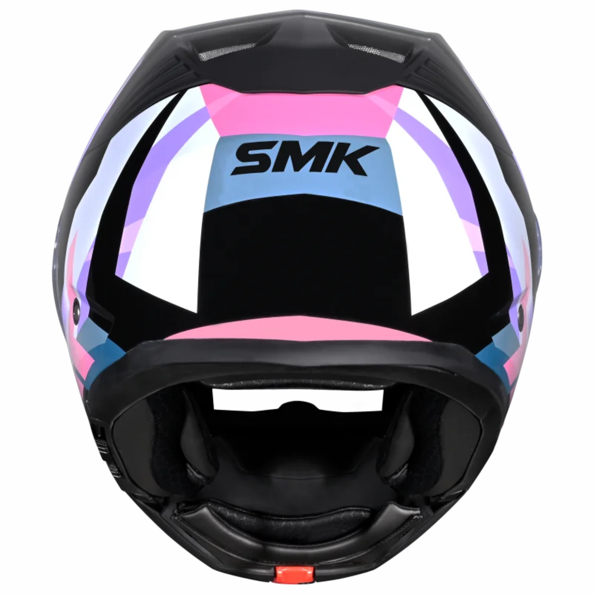SMK Gullwing Charger GL219 Flip Up Helmet - Gloss Black Pink White - SMK