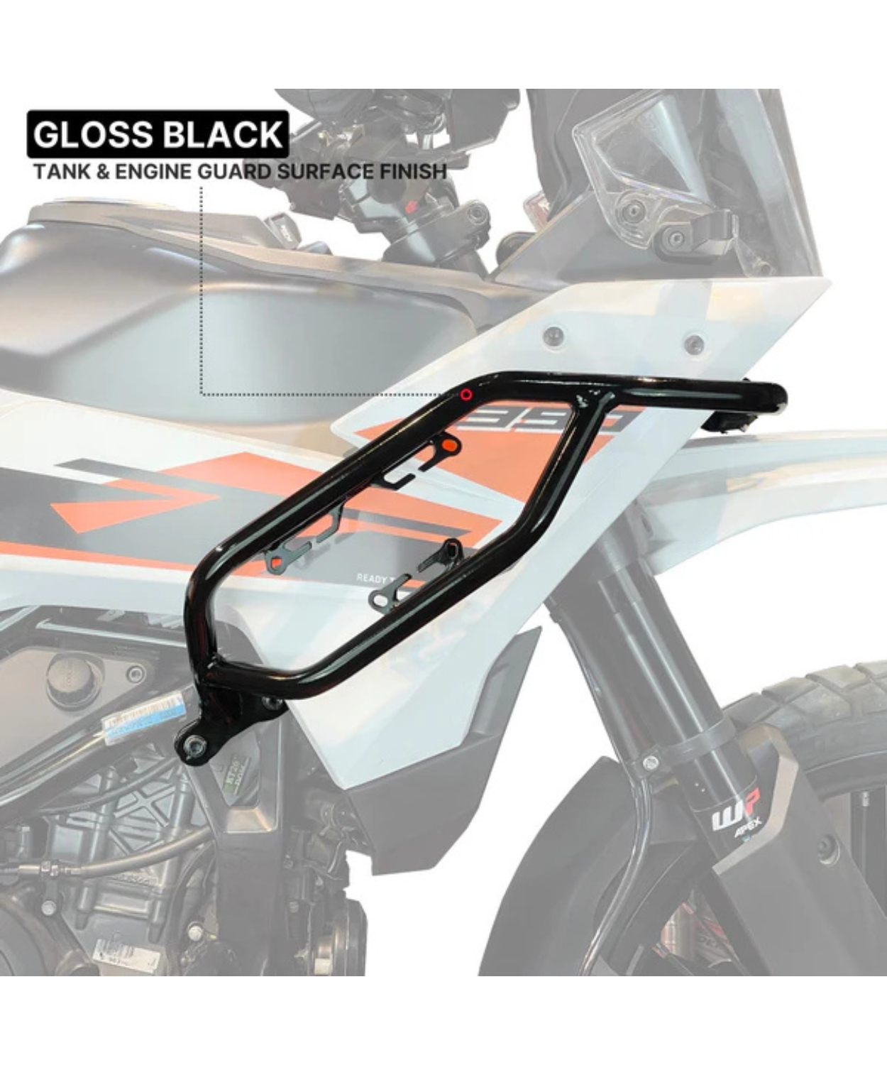 Auto Engina Crash/Leg Guard for 2025 KTM 390 Adventure X/S Gloss Black