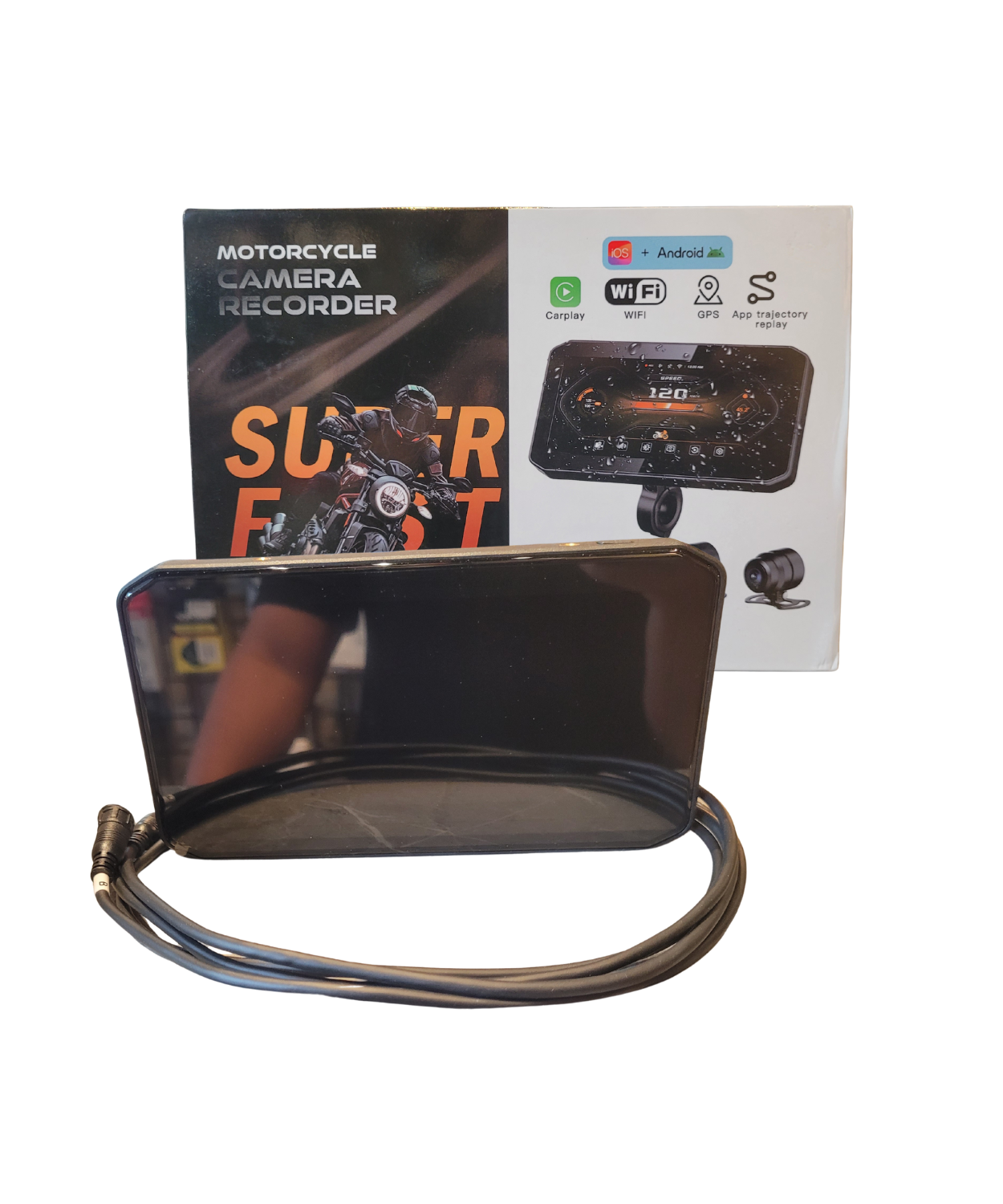 AR Moto Motorcycle GPS CarPlay Android Auto inch Screen with Dual Dash  Cam, TPMS, Remote Blind Spot Detection