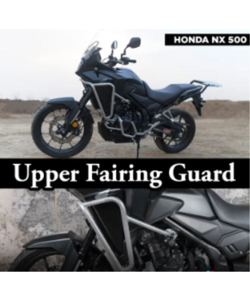 Zana Honda NX500 / 500X Upper Mild Steel Fairing Guard - Silver - ZI-8470 - Zana