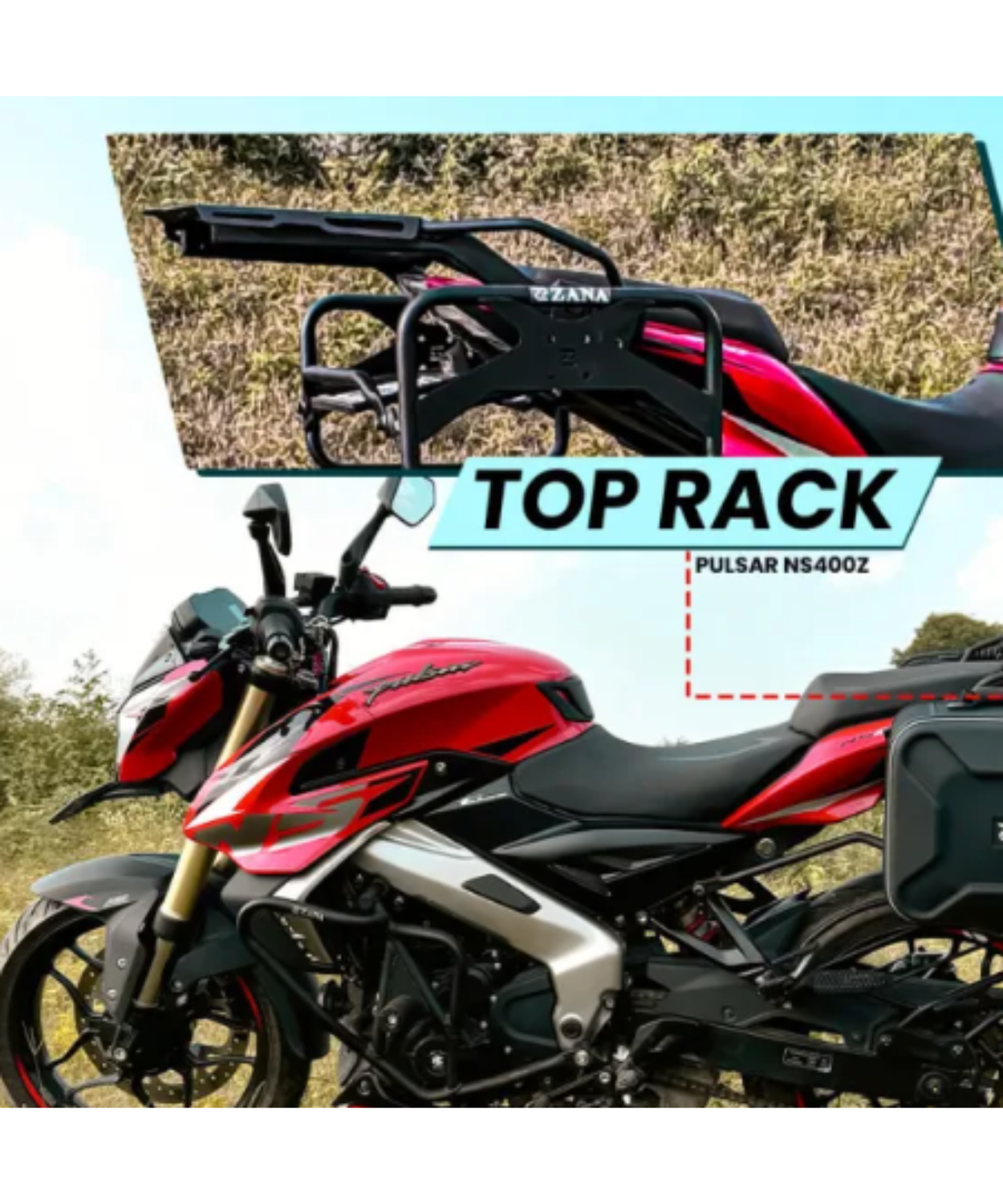 Buy Zana Top Rack with MS Plate for Pulsar NS400z - ZI-8511