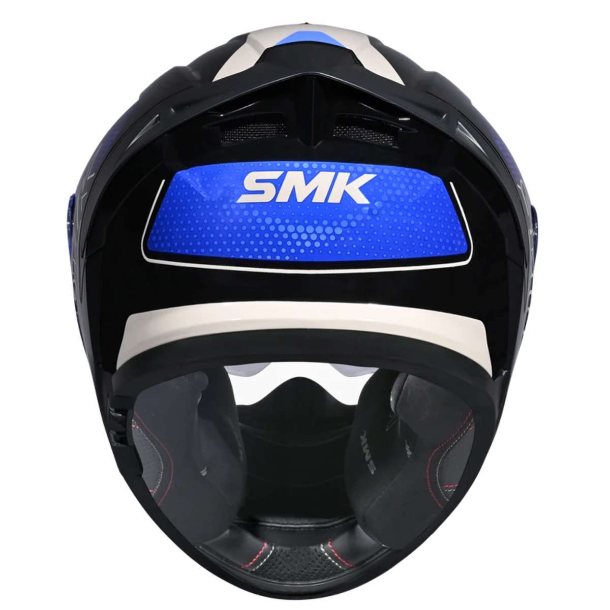 SMK Typhoon Mystic GRPS MA295 Full Face Helmet - Matt Black Blue Pink - SMK