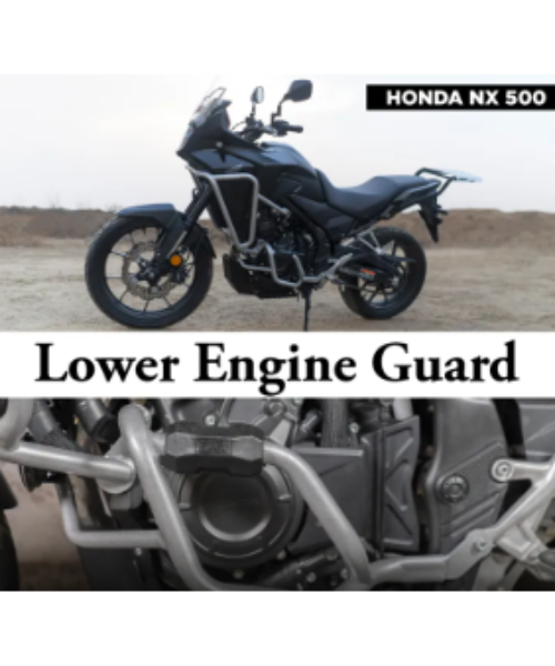 Zana Honda NX500 / 500X Lower Mild Steel Engine Guard - Silver - ZI-8469 - Zana