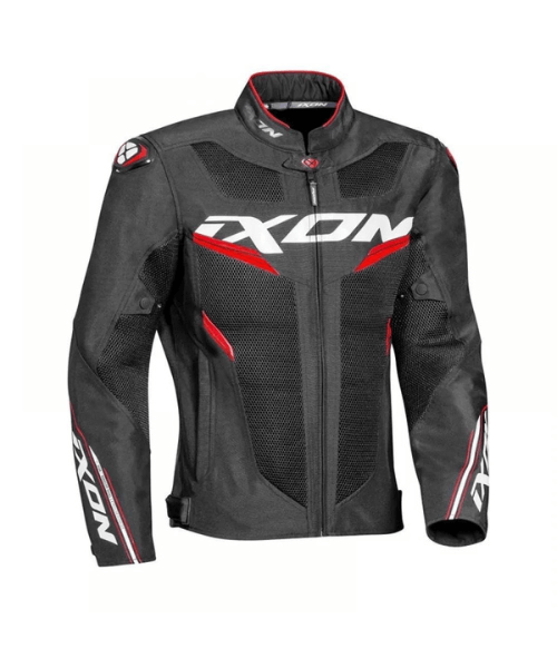Buy Ixon Draco Riding Jacket Black White Red - Main Image