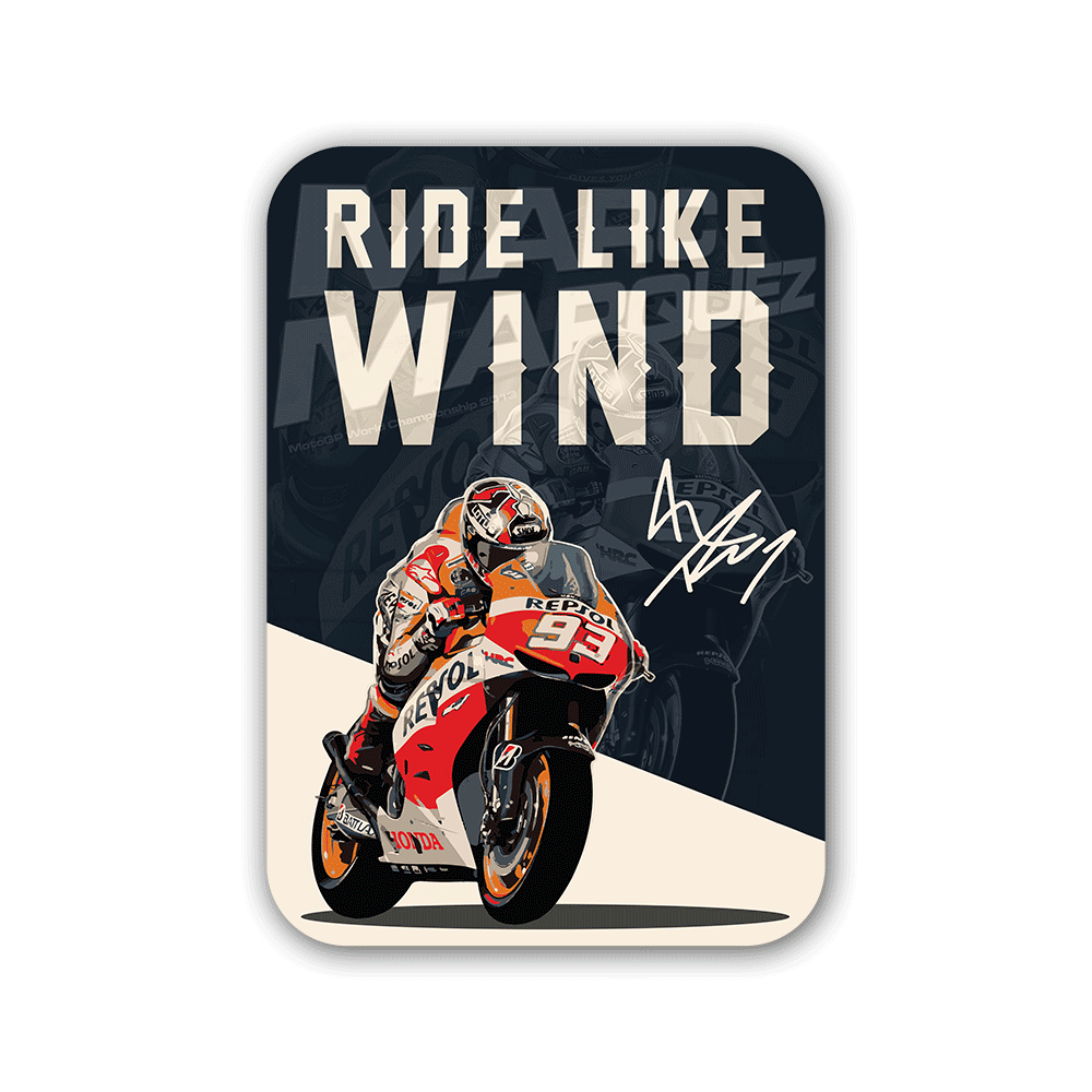 Ride Like Wind Sticker