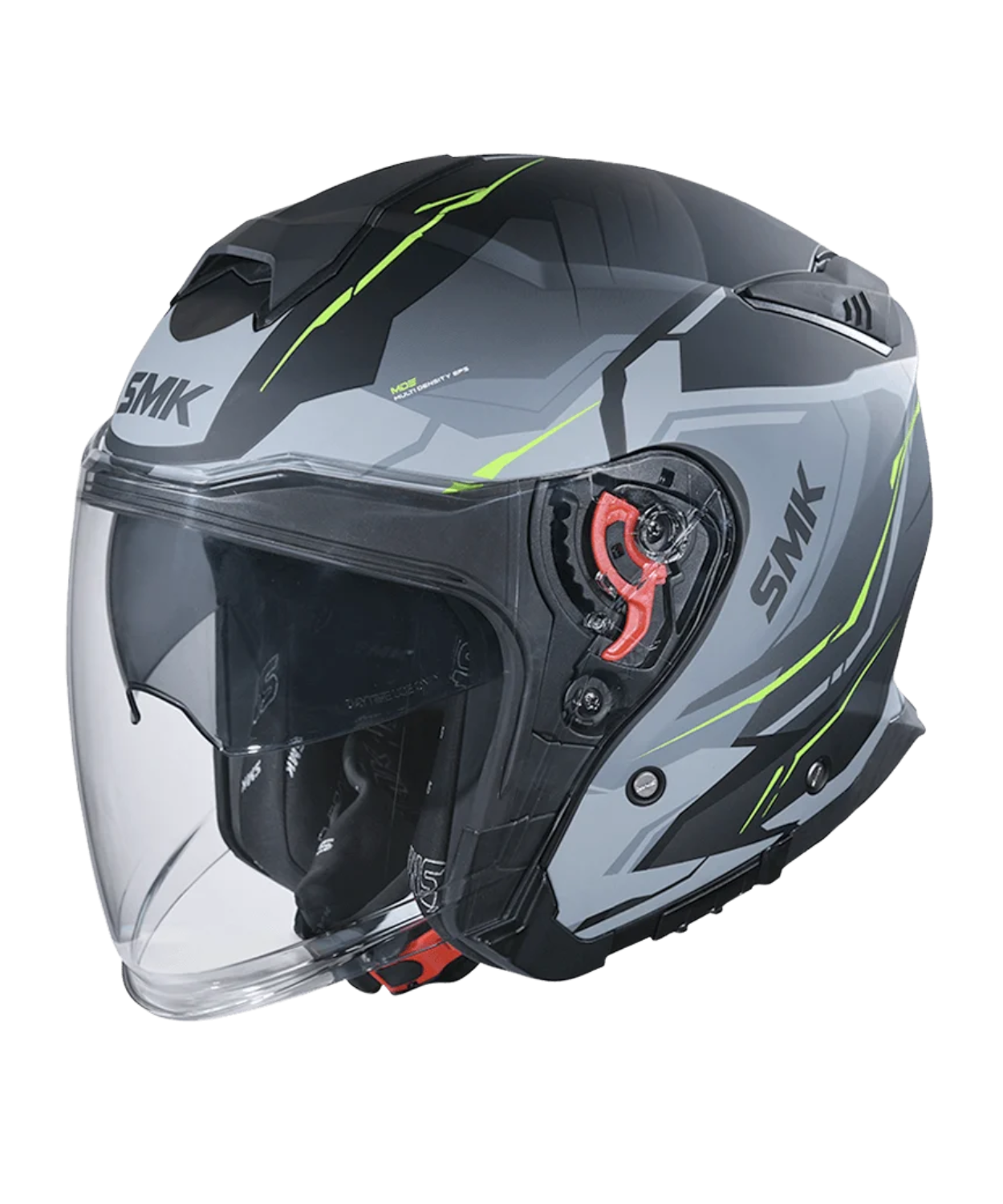SMK GTJ Escape GRPS MA264 Half Face Helmet - Matt Grey Black