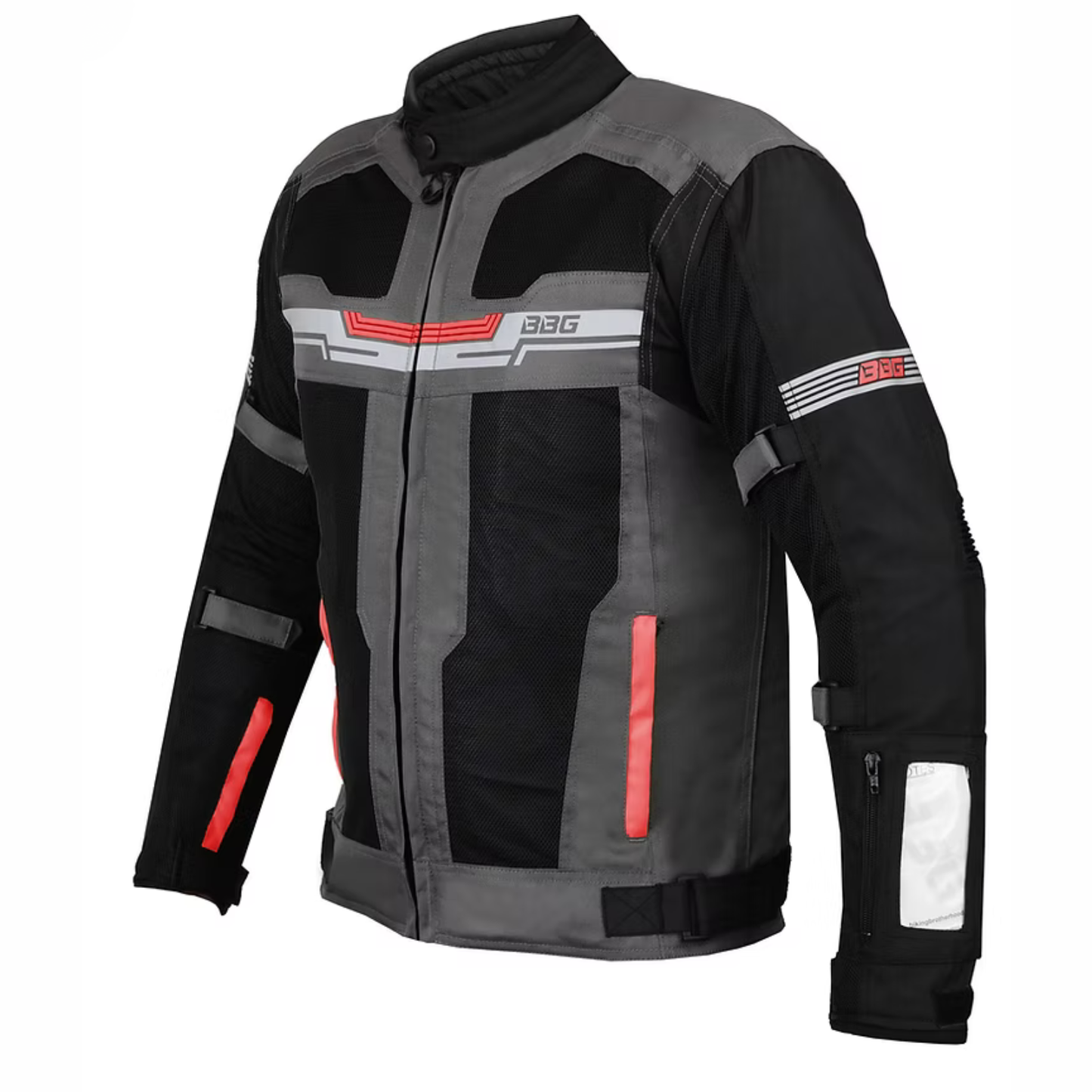 BBG Marshal Motorcycle Riding Jacket with Thermal Liner - Red