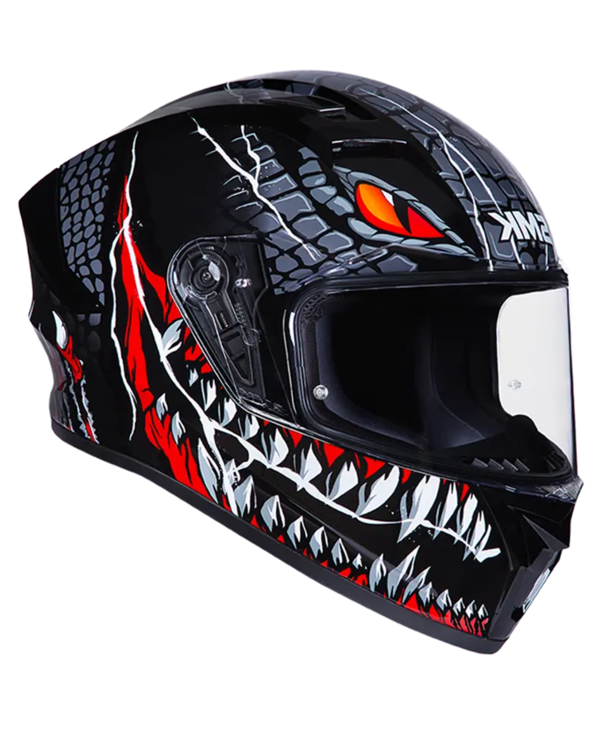 SMK Stellar Sports Taotei MA267 Helmet - Matt Black Grey Orange