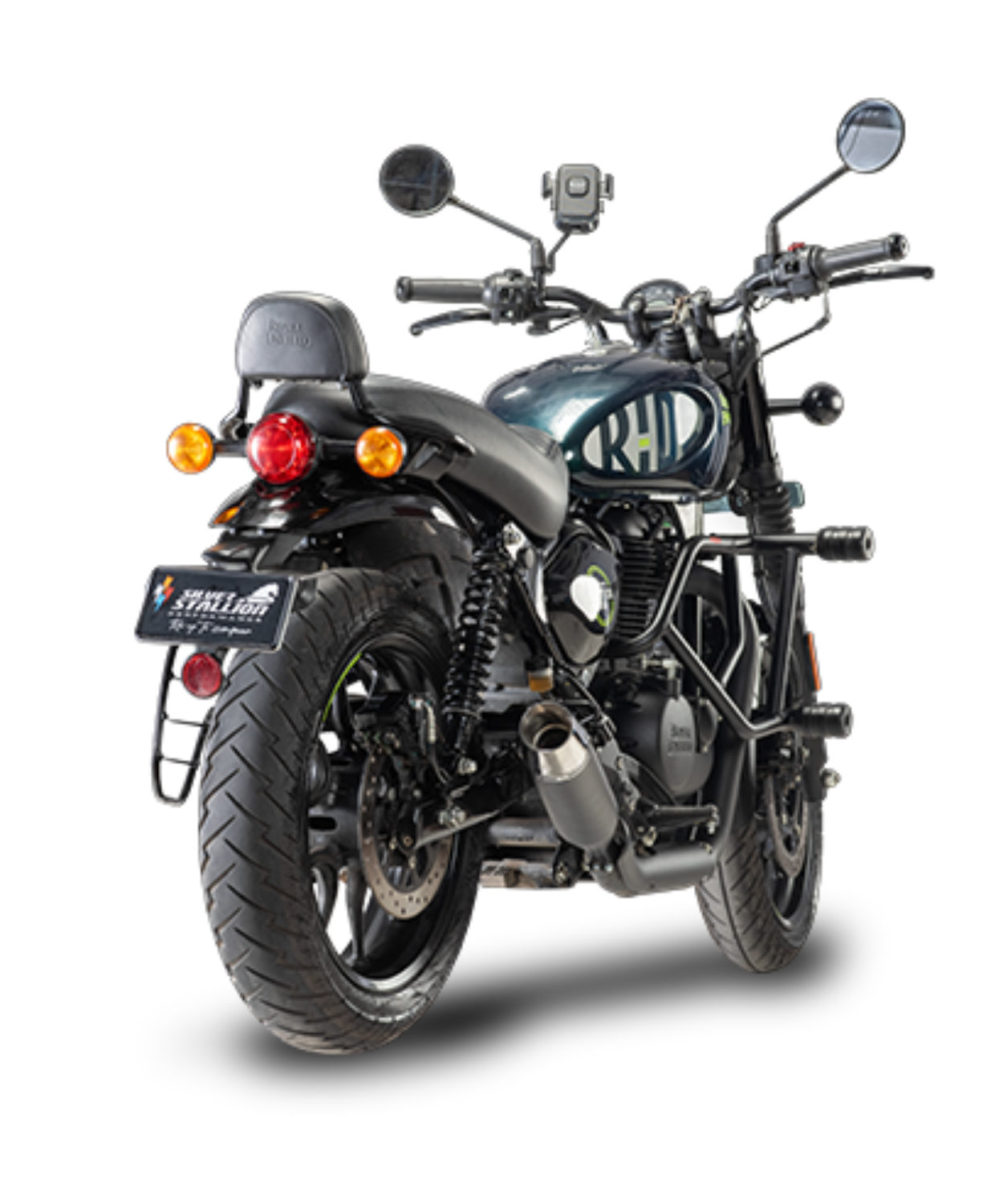 Silver Stallion RE Hunter 350 Dual Tone Performance Exhaust Systems - Black Matt