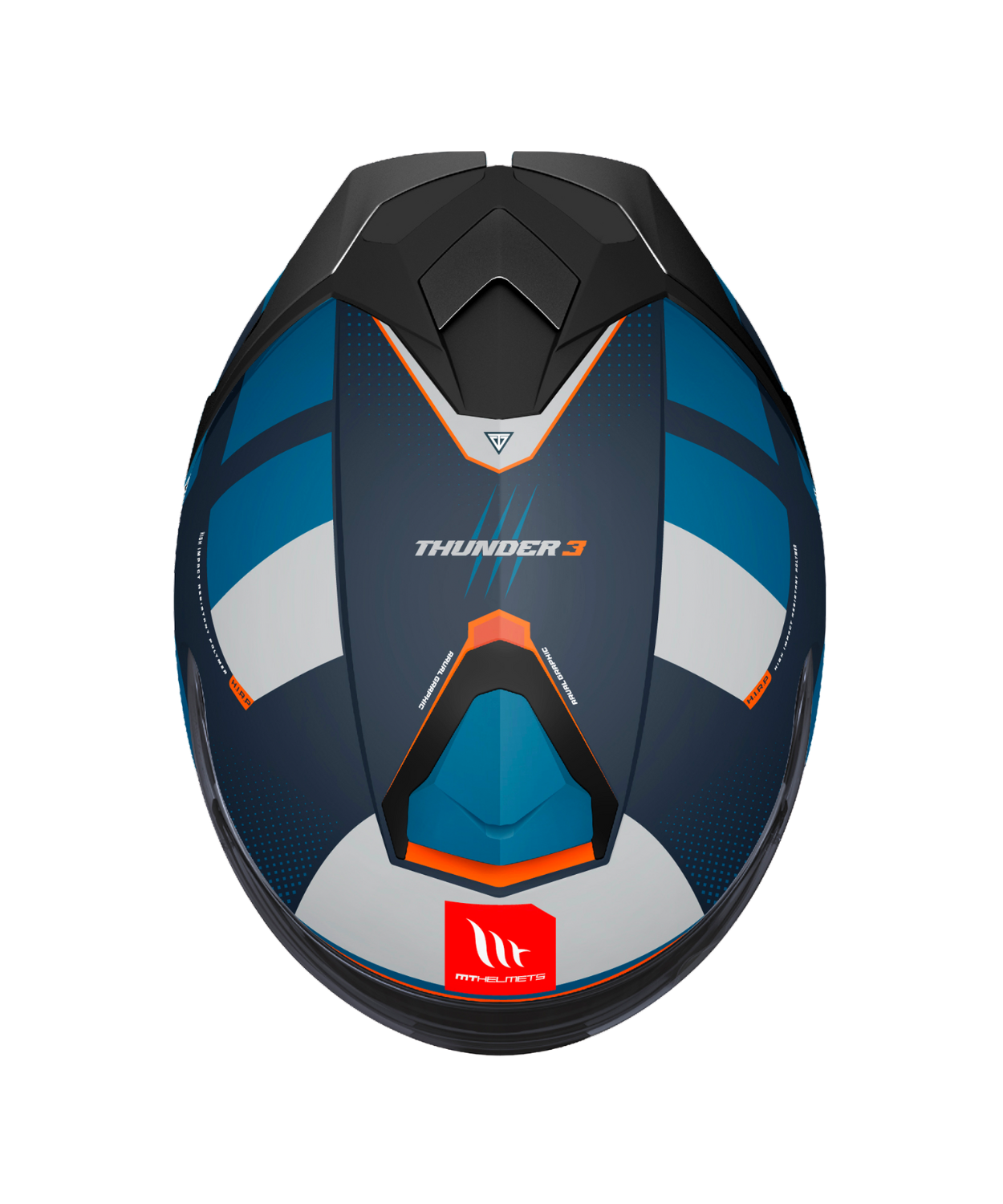 MT Thunder 3 SV Pro Nova B2 Helmet - Gloss Grey Blue Orange