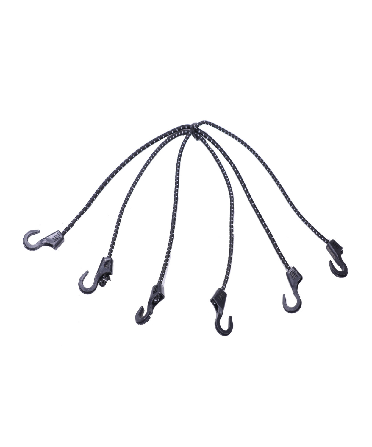 Solace Spider 6 Hook Reflective Bungee Cord - Black