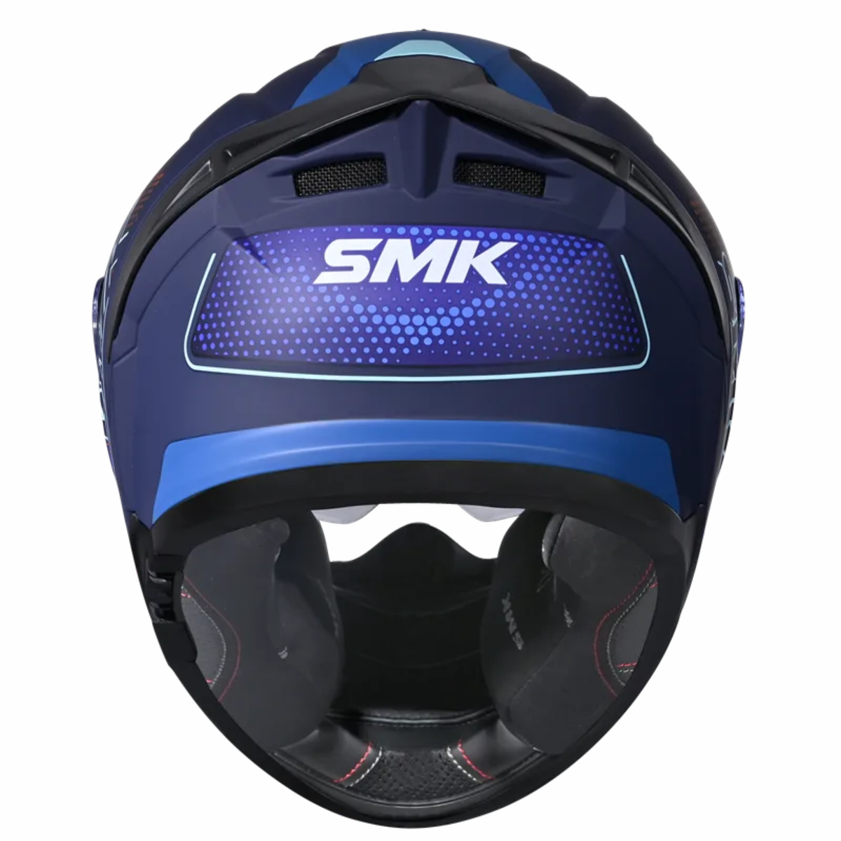 SMK Typhoon Mystic GRPS GL554 Full Face Helmet - Gloss Blue Orange - SMK