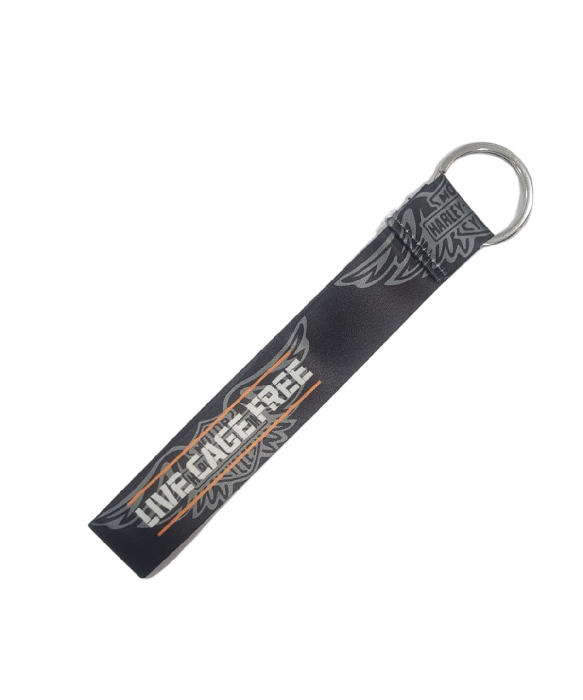 Fast Bend Harley Davidson Live Cage Free Cloth Keychain - Black Grey - Fast Bend