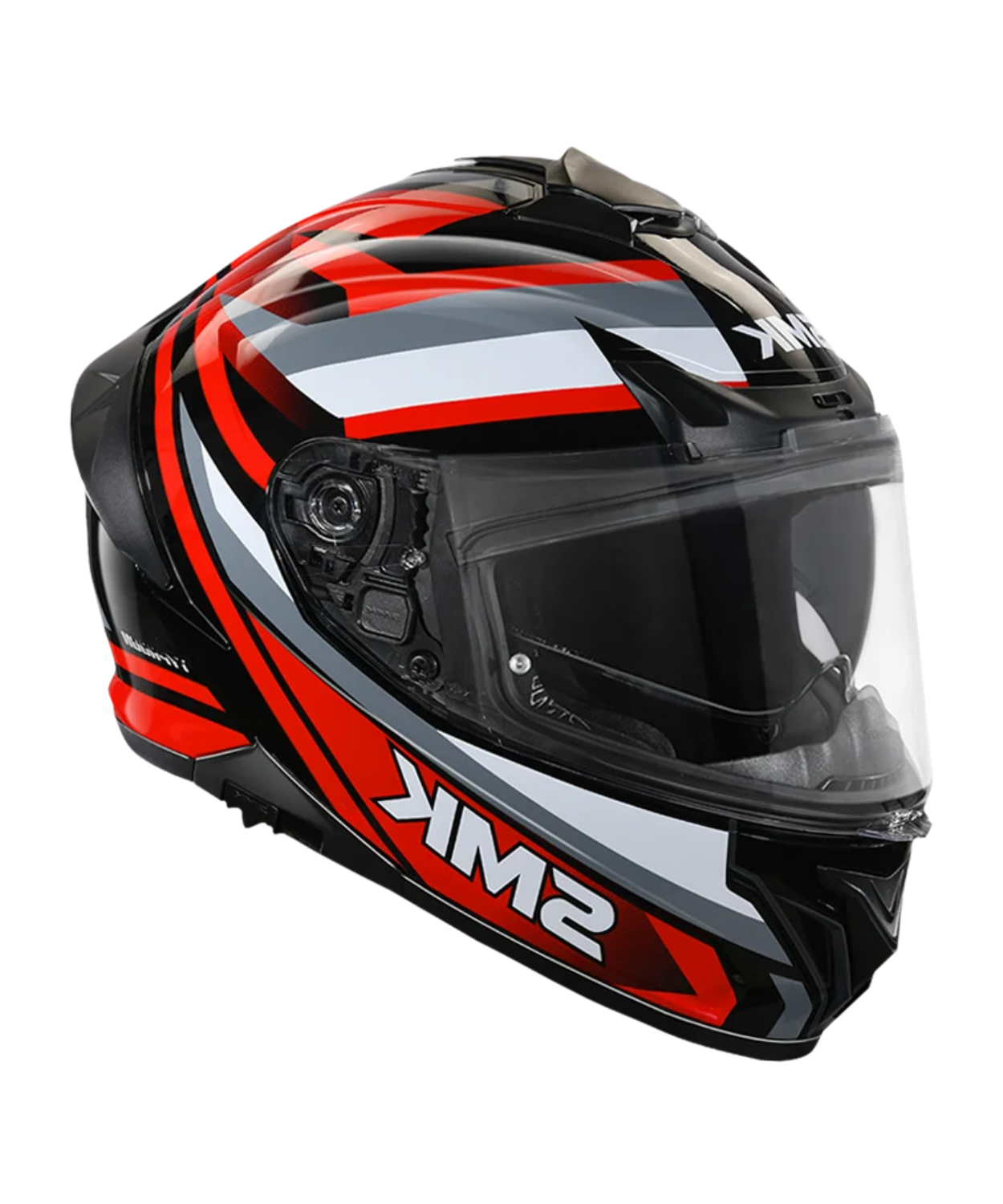 SMK Typhoon Freeride GRPS GL236 Full Face Helmet - Gloss Red Grey White