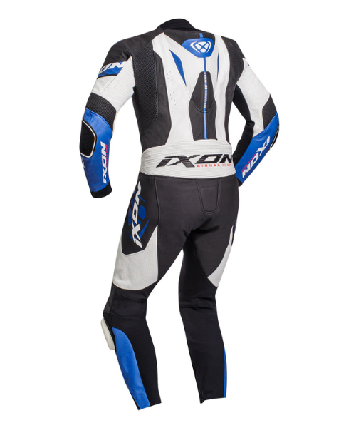 Ixon Jackal Racing Leather Riding Suit - Black White Blue - Ixon