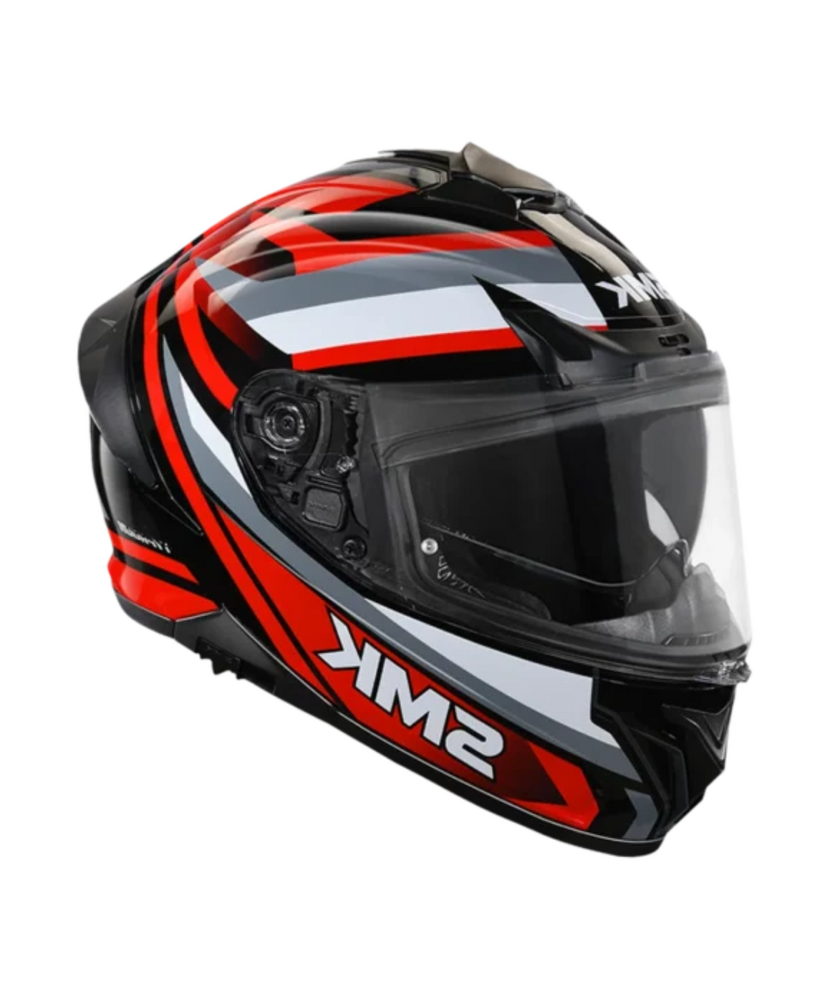 SMK Typhoon Freeride GRPS MA236 Full Face Helmet - Matt Red Grey White - SMK