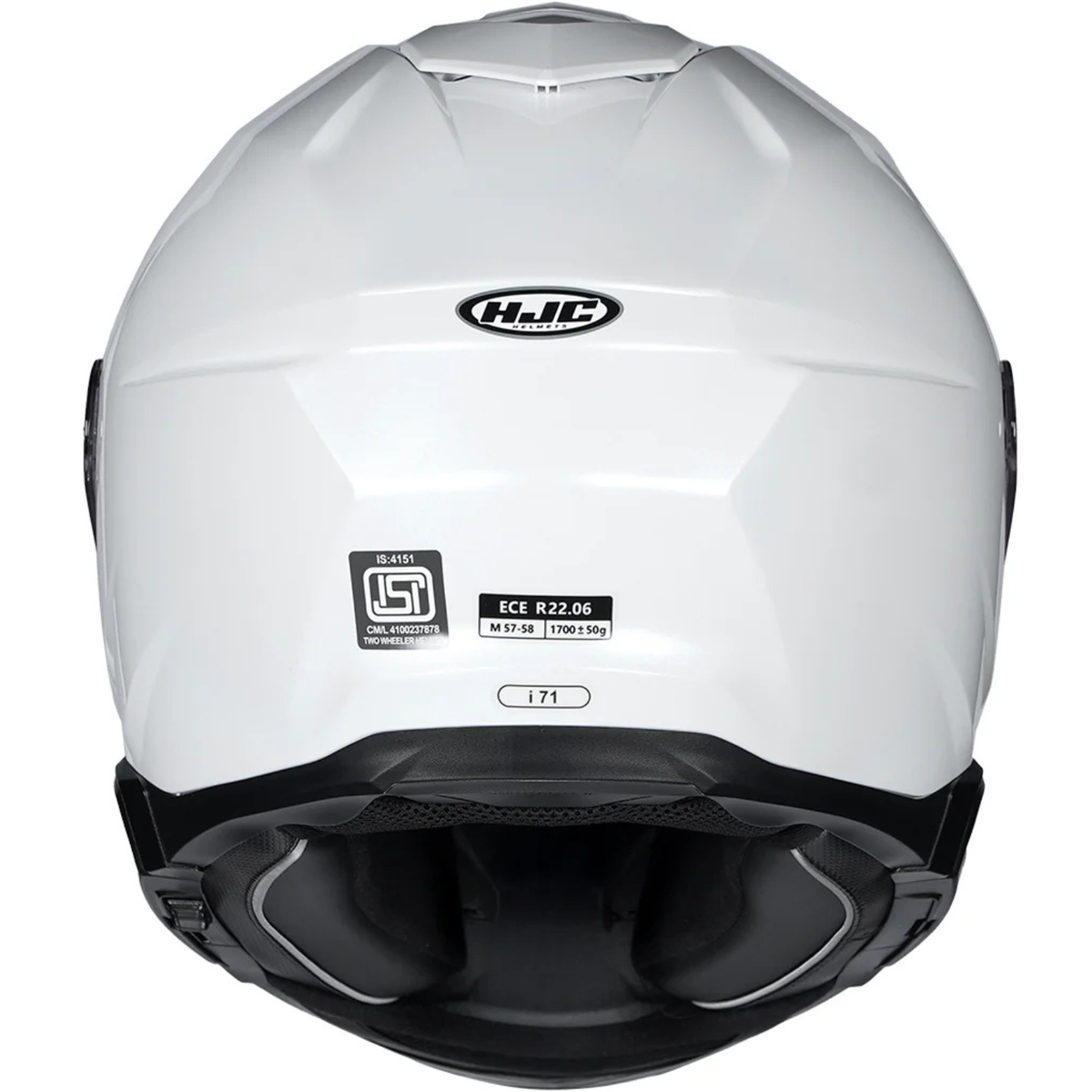 HJC I71 Solid Pearl Helmet - White - HJC