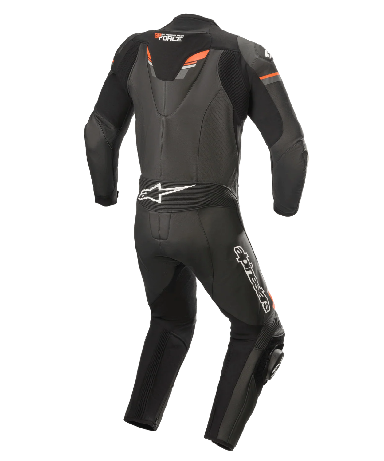 Alpinestars GP Force Chaser One Piece Leather Racing Suit - Black Red Fluorescent