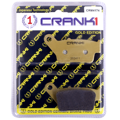 Crank1 Ceramic Brake Pads for Bajaj Pulsar NS 200 USD Forks / Dual Change ABS Only (2023-2025)