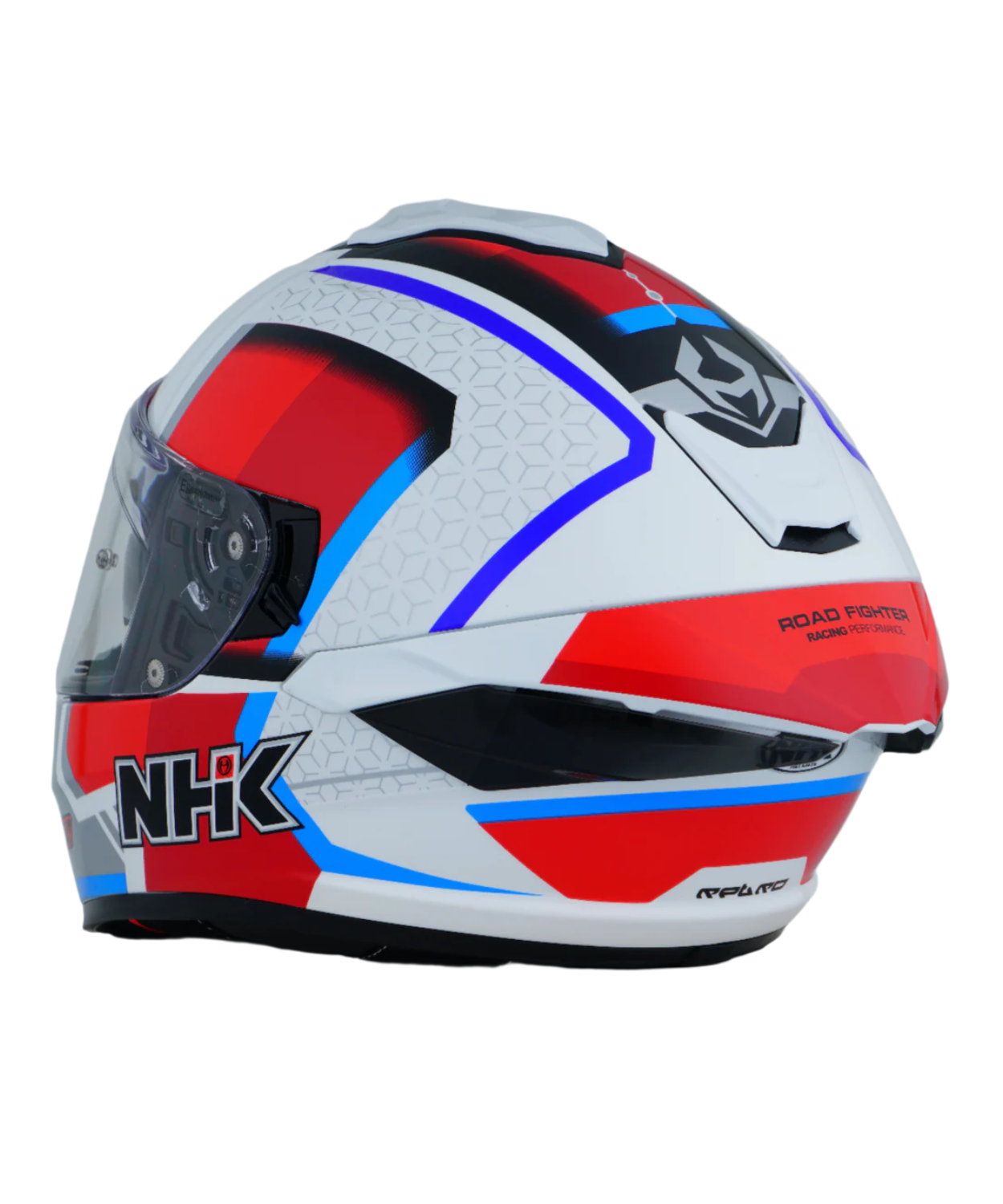 NHK K5R 2V Retro Helmet - Gloss White Red Blue