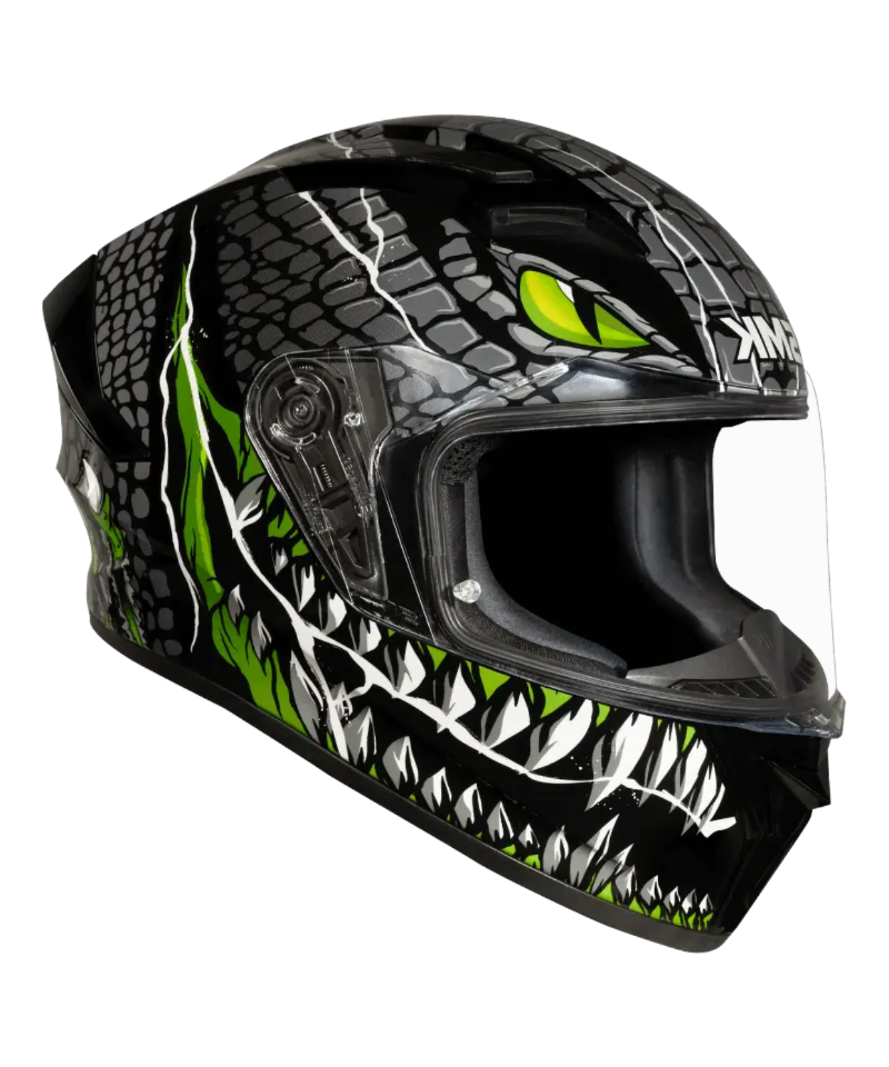 SMK Stellar Sports Taotei GL268 Helmet - Gloss Black Grey Green