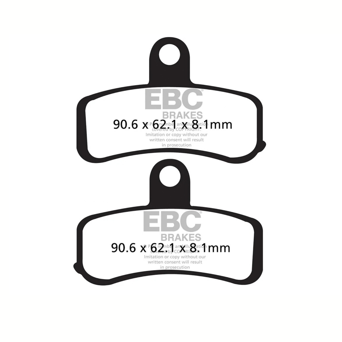 EBC Brake Pads - Double H Sintered Front Brakes - FA457HH - EBC Brakes