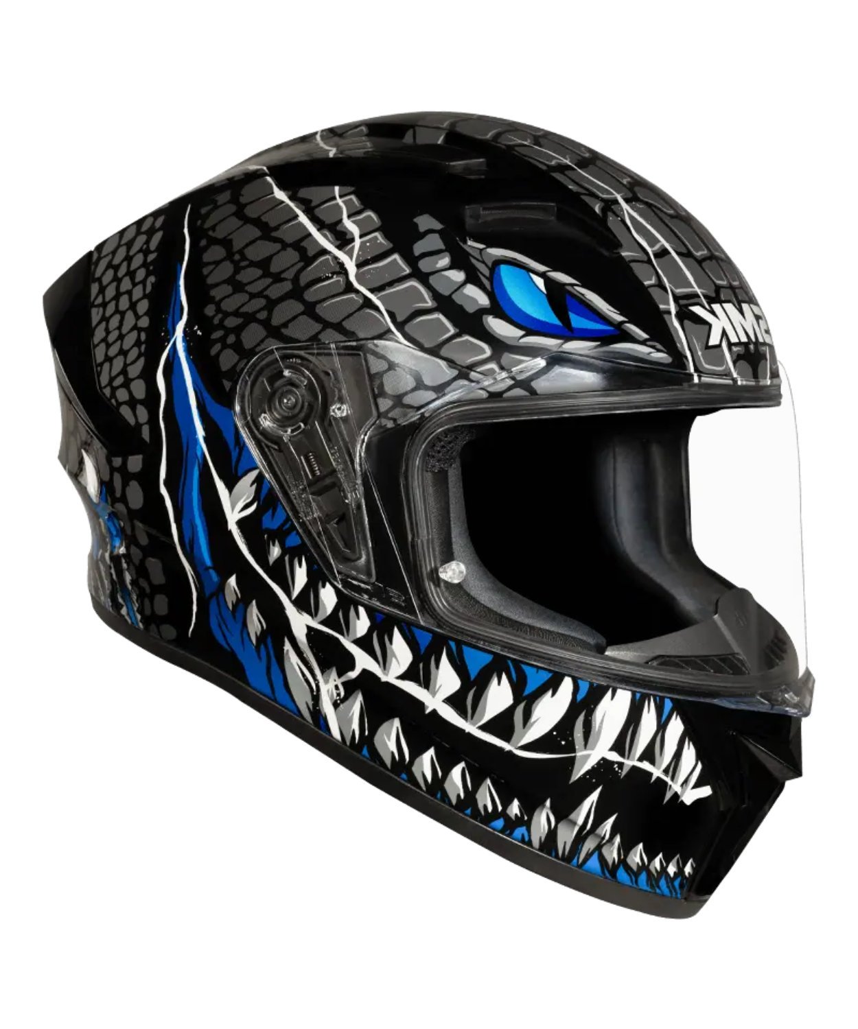 SMK Stellar Sports Taotei GL265 Helmet - Gloss Black Grey Blue