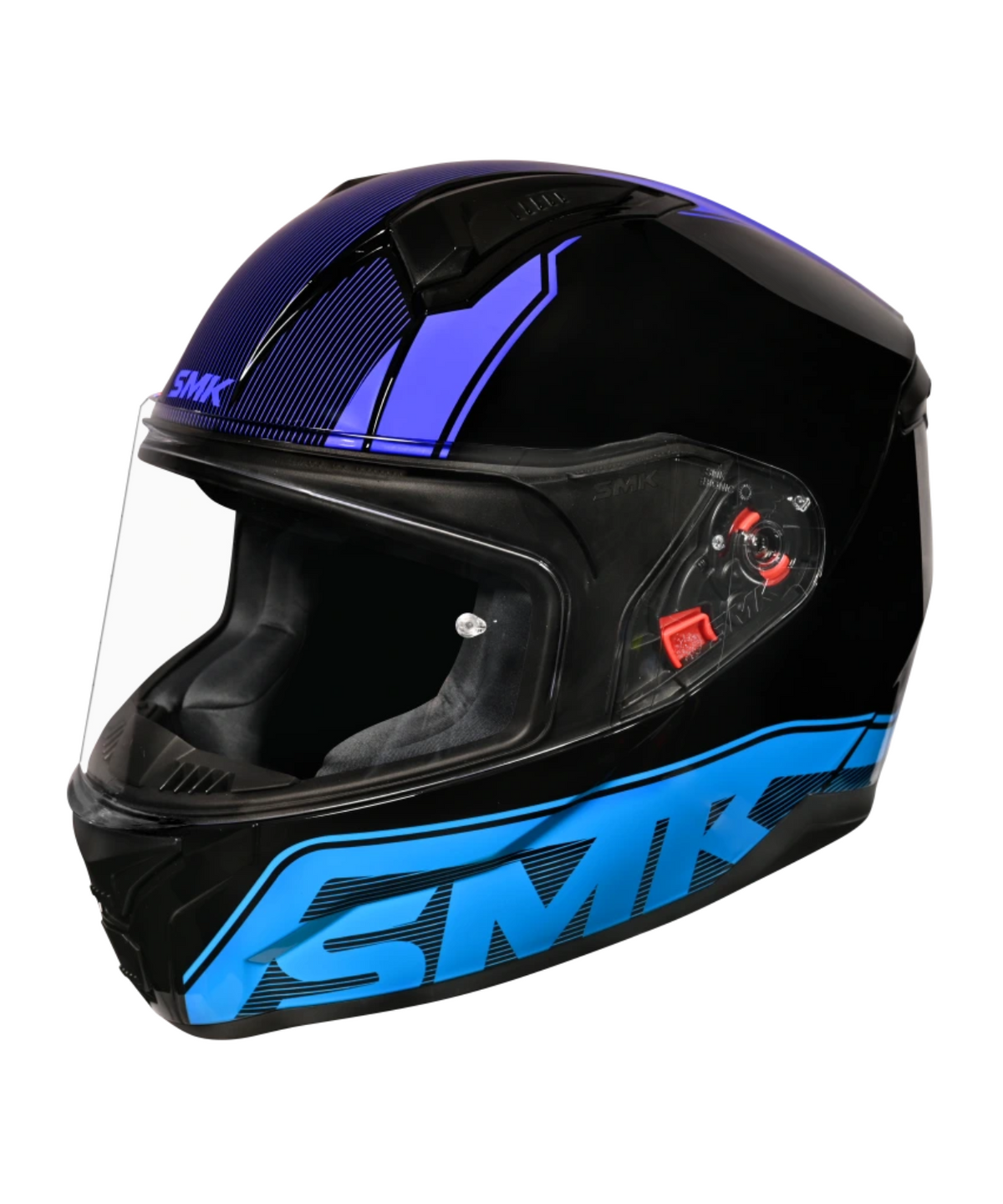 SMK Bionic Adult Aerix GL255 Helmet - Gloss Black Blue - SMK