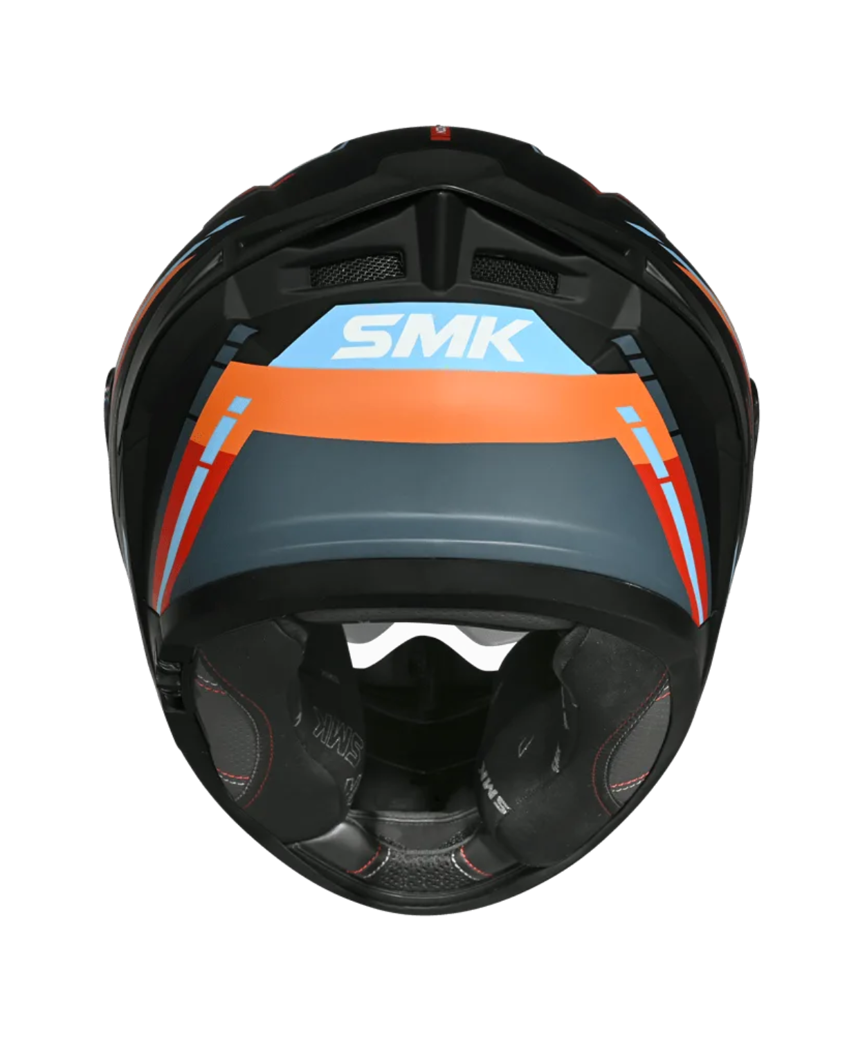 SMK Typhoon Sports Tourer GRPS GL275 Full Face Helmet - Gloss Black Orange Blue