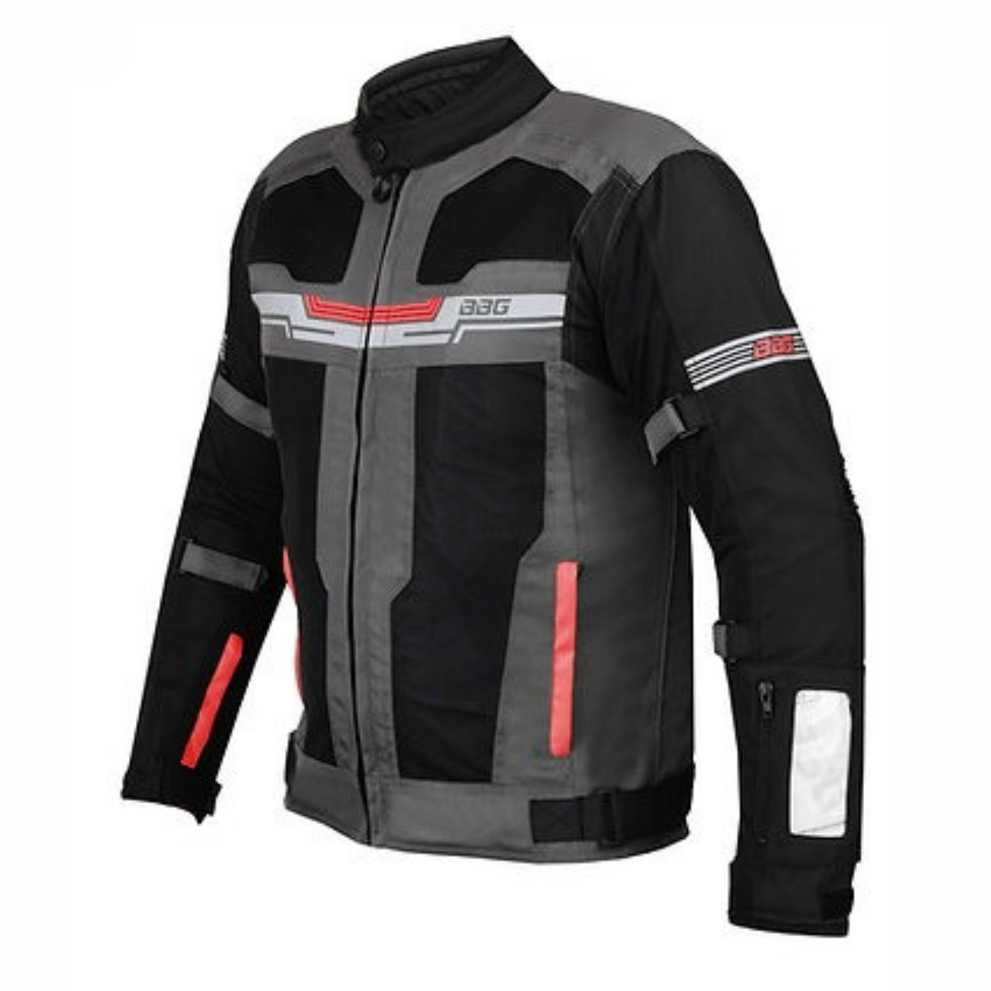 BBG Marshal Motorcycle Riding Jacket with Rain Liner - Red