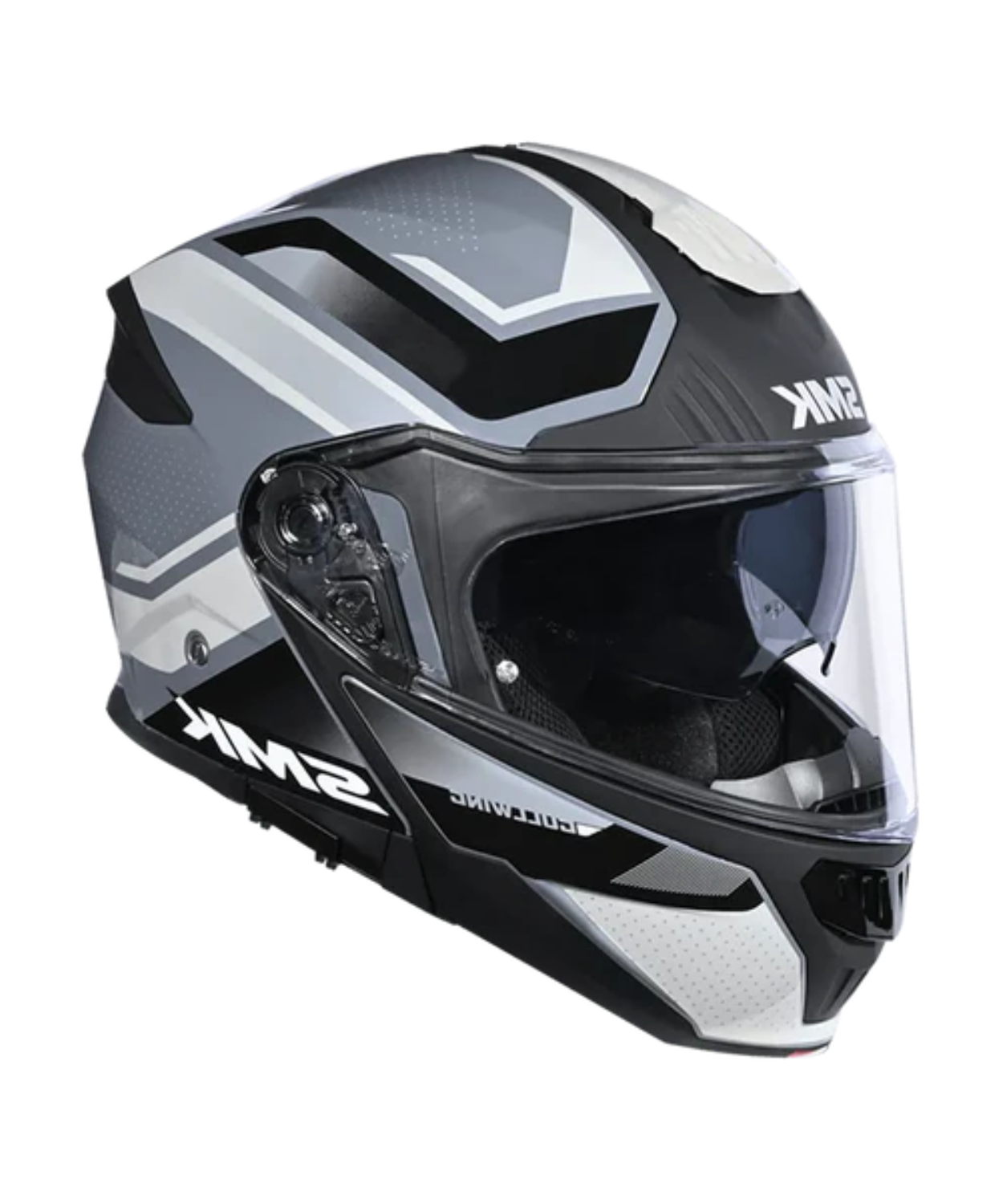 SMK Gullwing Supertour GRPS GL661 Flip up Helmet - Gloss Grey Black