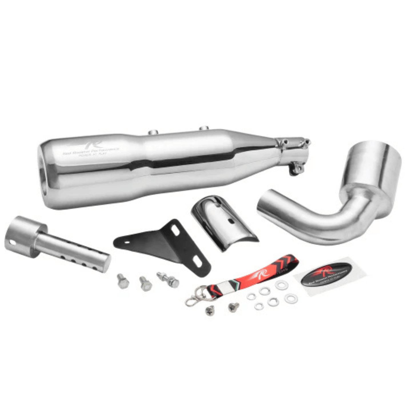 Red Rooster Performance Altair Exhaust for Bajaj Dominar 400 - Silver Polish