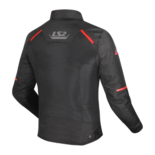 LS2 Breeze Man Riding Jacket - Black Red