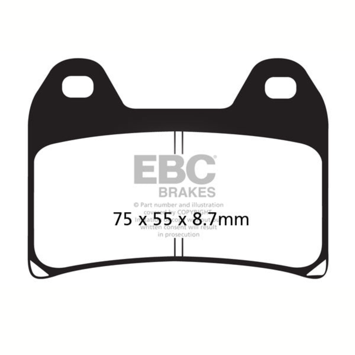 EBC Brake Pads - Double H Sintered Front Brakes - FA244HH - EBC Brakes