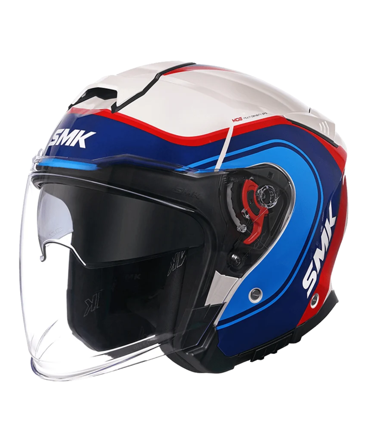 SMK GTJ Libero GRPS GL153 Half Face Helmet - Gloss Blue Red White