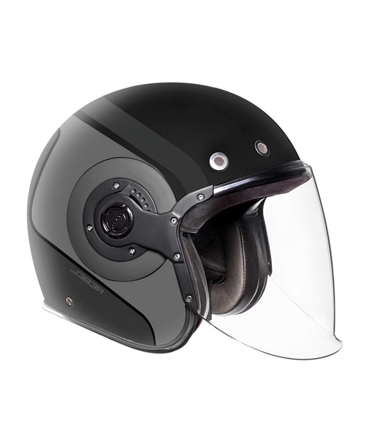 SMK Retro Jet Rebel GRPSS MA266 - Half Face Helmet - Matt Black - SMK