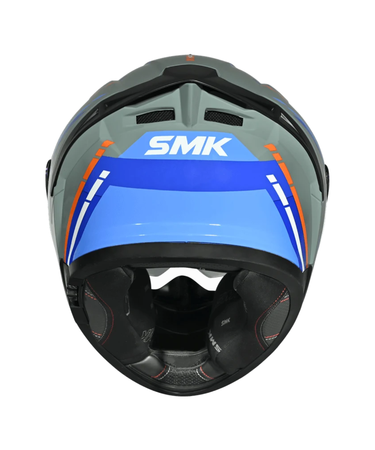 SMK Typhoon Sports Tourer GRPS GL651 Full Face Helmet - Gloss Grey Blue