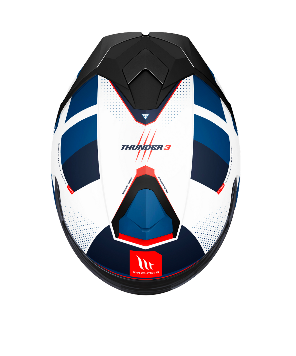 MT Thunder 3 SV Pro Arual A0 Helmet - Gloss White Blue - MT Helmets