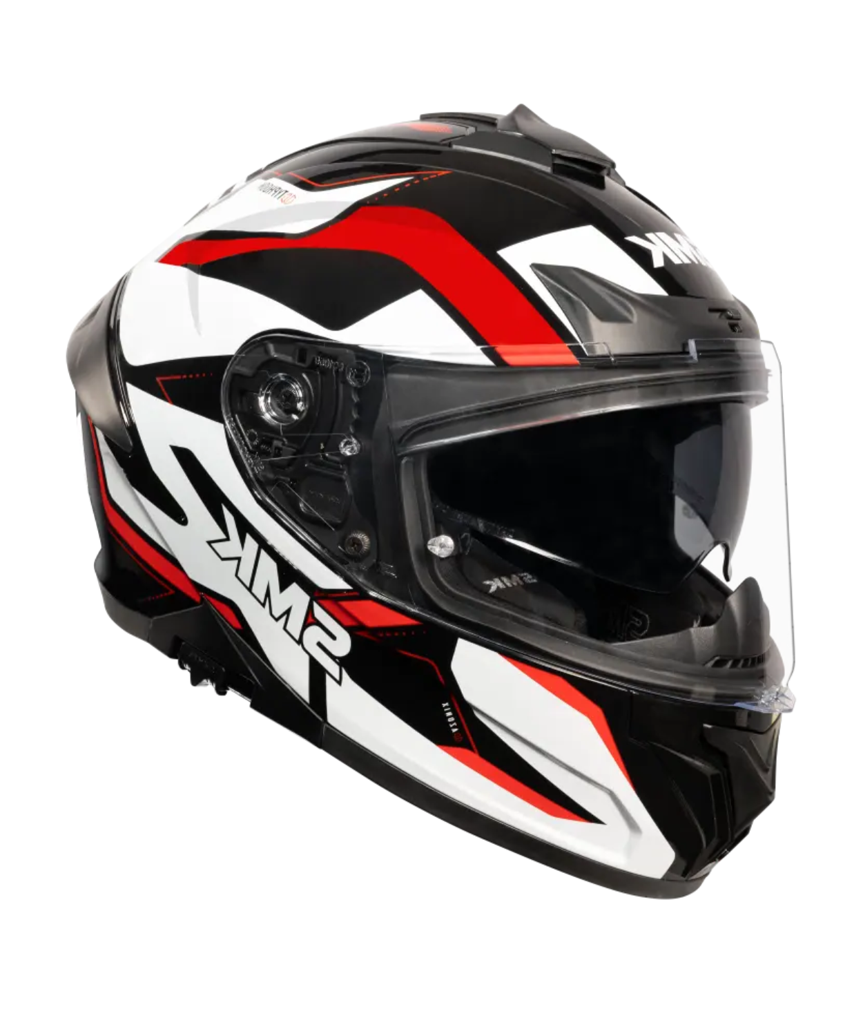 SMK Typhoon Azonix GRPS GL213 Full Face Helmet - Gloss Black Red White