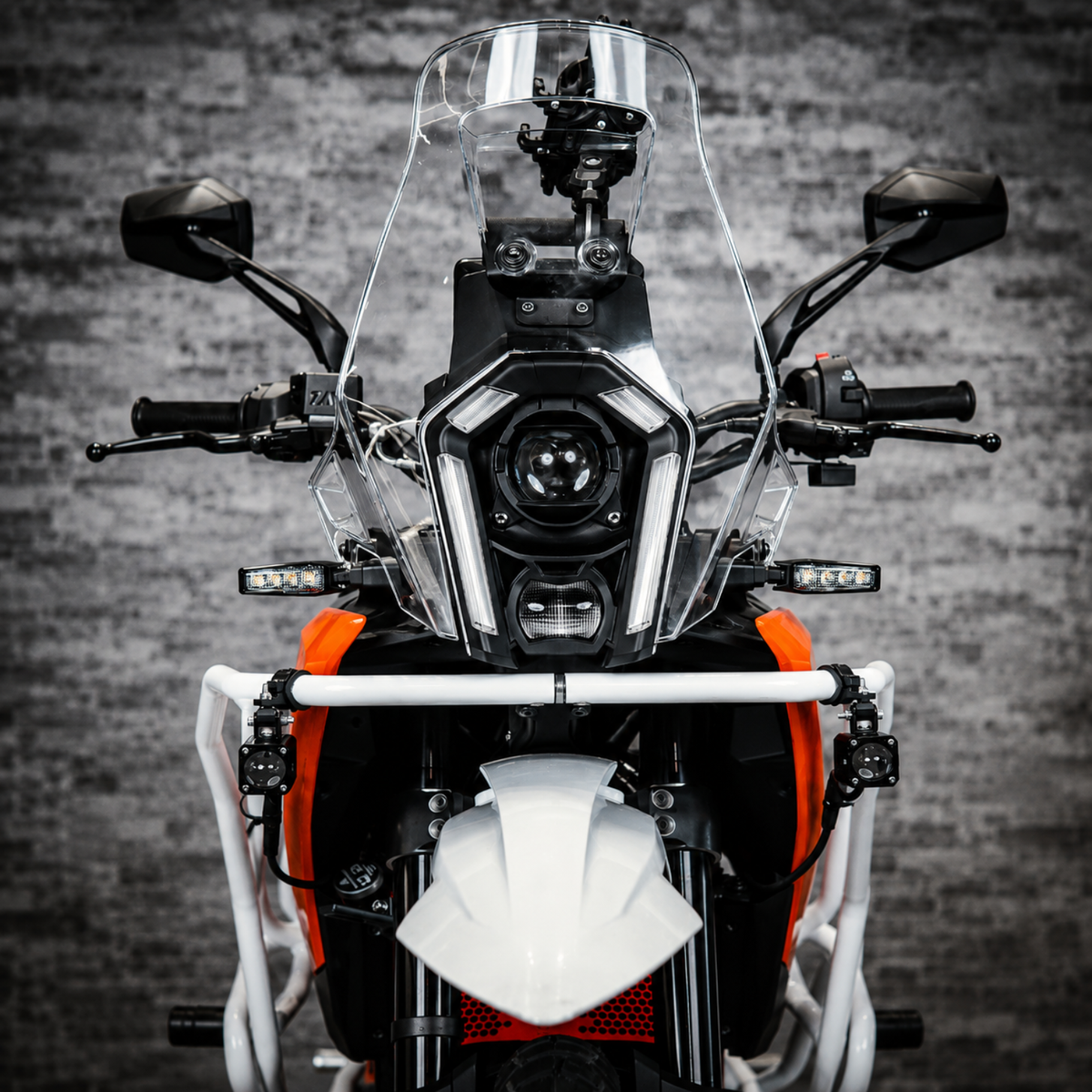 Zana KTM ADV 390 (2025) Upper & Lower Crash Guard Set - White - ZI-8578 / ZI-8554 - Zana