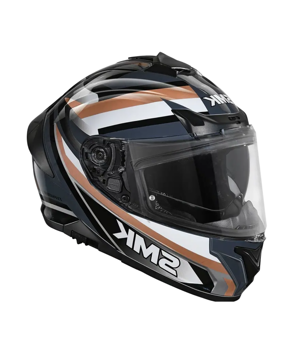 SMK Typhoon Freeride GRPS GL627 Full Face Helmet - Gloss Black brown - SMK