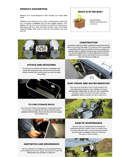 Auto Engina Himalayan Panniers - Silver