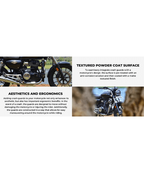 Auto Engina Honda H’ness CB 350 Crash Guard - Black