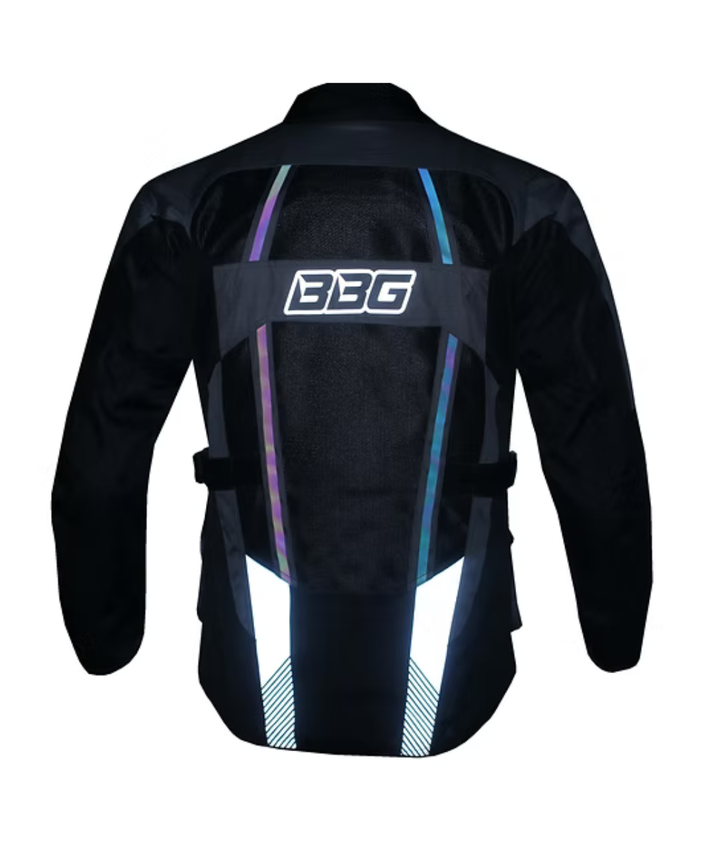BBG Indiana Adventure Riding Jacket with Chest Guard without Liner - Grey