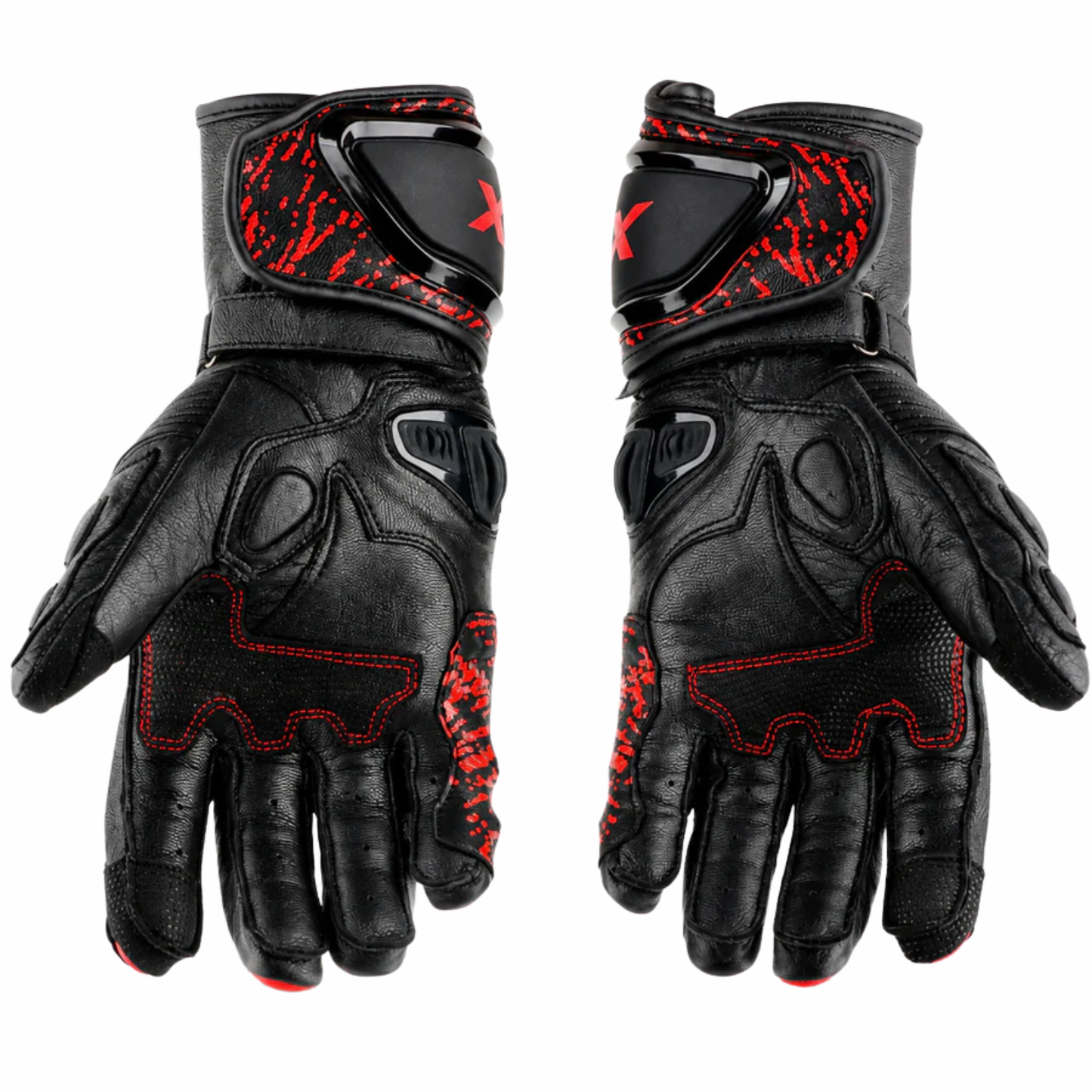 Axor Enzo Riding Gloves - Black Red